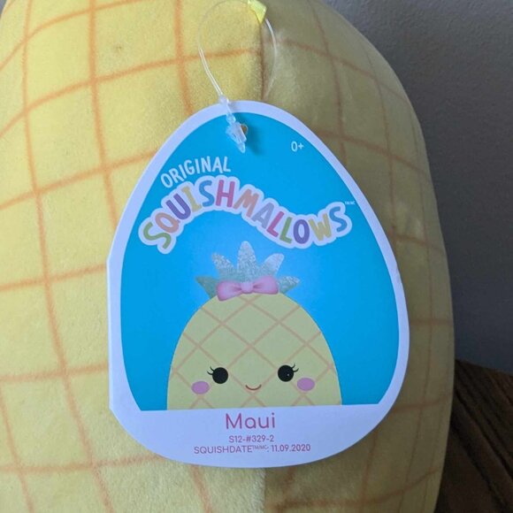 Maui the Pineapple with Pink Bow Squishmallow 12 Inch - Picture 2 of 3